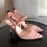 Fendi Spring And Summer New Sheepskin High Heel Sandals For Women Pink