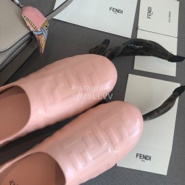 Fendi Fashion Sheepskin Flat Heel Casual Shoes For Women Pink