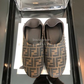 Fendi New Sheepskin Flat Heel Casual Shoes For Women