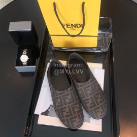 Fendi New Sheepskin Flat Heel Casual Shoes For Women