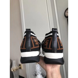 Fendi Fashion Classic Printed Soft Casual Shoes For Women Brown