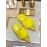 Fendi Autumn And Winter New Soft Warm Wool Pointed Sandals For Women Yellow