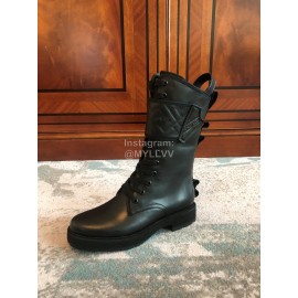 Fendi Fashion Black Calf Velcro Boots For Women 