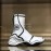 Fendi Fashion Patent Leather Line Boots For Women White