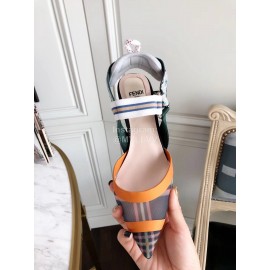 Fendi Silk Cowhide Fashion High Heel Pointed Sandals For Women 