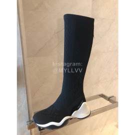 Fendi Fashion Black Thick Soled Casual Boots For Women