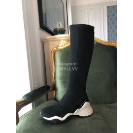 Fendi Fashion Black Thick Soled Casual Boots For Women