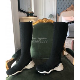 Fendi Fashion Black Thick Soled Casual Boots For Women