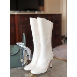 Fendi Autumn Winter Calf High Heeled Boots For Women White