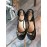 Fendi Autumn Winter Black Silk Lace High Heels For Women 