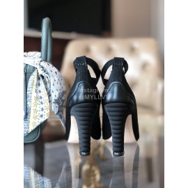 Fendi Autumn Winter Black Silk Lace High Heels For Women 