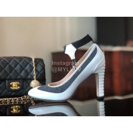 Fendi Spring New White Leather High Heels For Women 