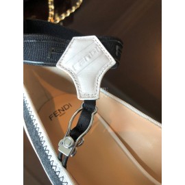 Fendi Spring New White Leather High Heels For Women 