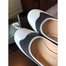 Fendi Spring New White Leather High Heels For Women 
