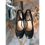 Fendi Spring New Black Leather High Heels For Women 