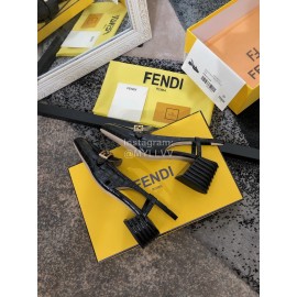 Fendi New Summer Calf High Heel Sandals For Women Black