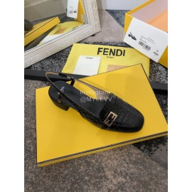 Fendi New Summer Calf High Heel Sandals For Women Black