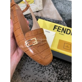 Fendi New Summer Calf High Heel Sandals For Women Brown