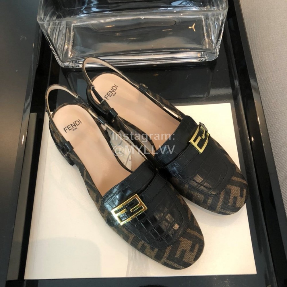 Fendi New Summer Printed Calf High Heel Sandals For Women