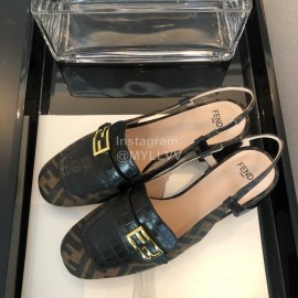 Fendi New Summer Printed Calf High Heel Sandals For Women