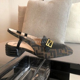 Fendi New Summer Printed Calf High Heel Sandals For Women
