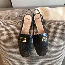 Fendi New Summer Printed Calf High Heel Sandals For Women