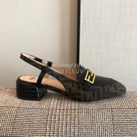 Fendi New Summer Printed Calf High Heel Sandals For Women