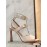 Fendi Summer New Leather High Heel Sandals For Women White