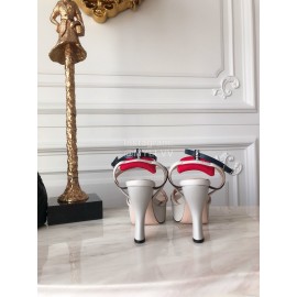 Fendi Summer New White Leather High Heel Sandals For Women 