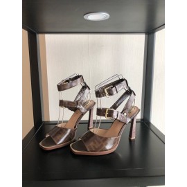Fendi Summer Retro Print Leather High Heel Sandals For Women 
