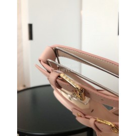 Fendi Summer New Leather High Heel Sandals For Women Pink