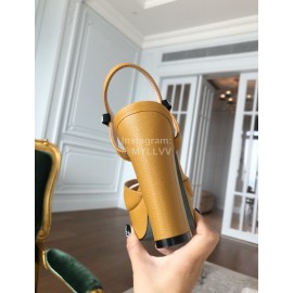 Fendi New Summer Cowhide High Heel Sandals For Women Brown