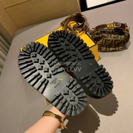 Fendi New Soft Leather Sandals For Women Black