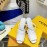 Fendi Collection First Cowhide High Heeled Slippers White