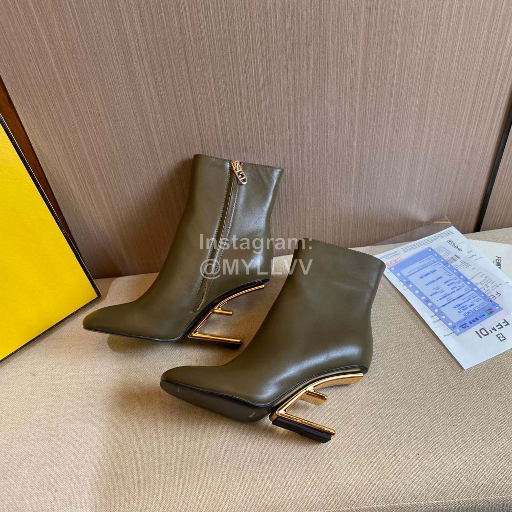 Fendi Collection First Cowhide High Heeled Boots For Women