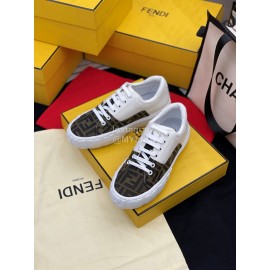 Fendi New Silk Cowhide Casual Sneakers For Men And Women 