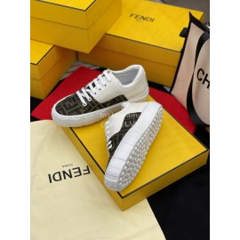 Fendi New Silk Cowhide Casual Sneakers For Men And Women 