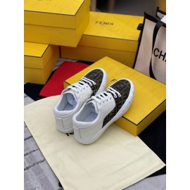 Fendi New Silk Cowhide Casual Sneakers For Men And Women 