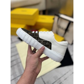 Fendi New Silk Cowhide Casual Sneakers For Men And Women 