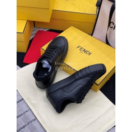 Fendi Fashion Silk Cowhide Casual Sneakers Black For Men And Women 
