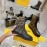 Fendi Fashion Leather Knitted Lace Up Martin Boots For Women 