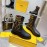 Fendi Fashion Leather Knitted Martin Boots For Women 