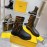 Fendi New Leather Knitted Martin Boots For Women 