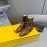 Fendi Fashion Patent Leather Short Boots For Women Brown