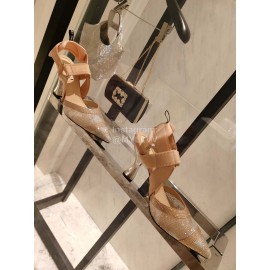 Fendi Diamond Mesh Pointed High Heels For Women 