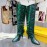 Fendi Python Leather High Heeled Long Boots For Women Green