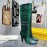 Fendi Python Leather High Heeled Long Boots For Women Green