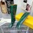 Fendi Python Leather High Heeled Long Boots For Women Green