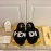 Fendi Warm Wool Slippers For Men And Women Black