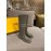 Fendi Autumn Winter Leather Long Boots For Women Gray